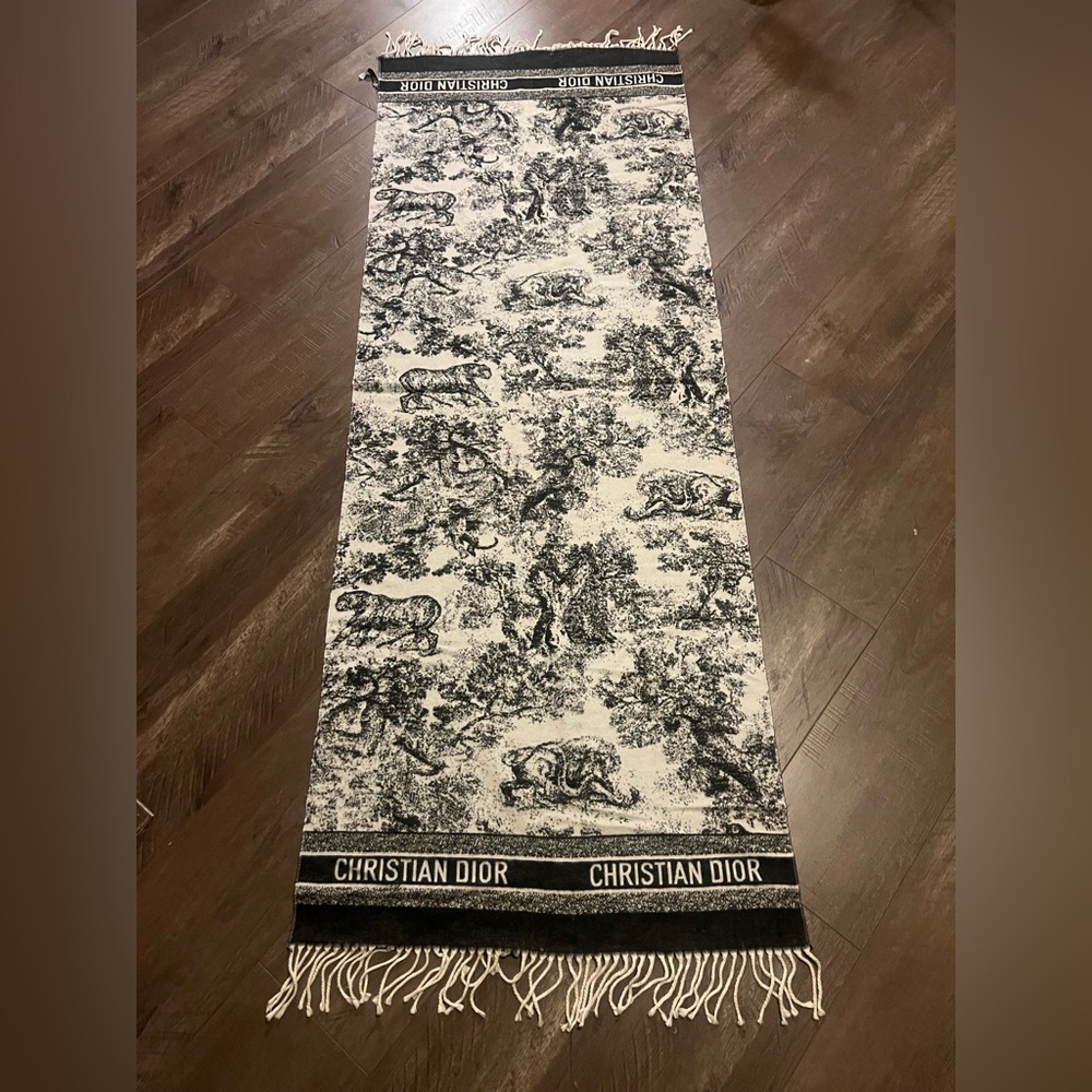 Christian Dior Toile De Jouy Throw Blanket